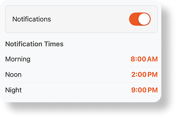Pill reminder setup card
